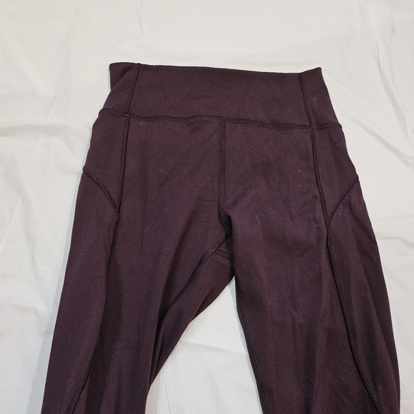 Lululemon In Movement Crop *Everlux 19" (Black Cherry) - Picture 10 of 11